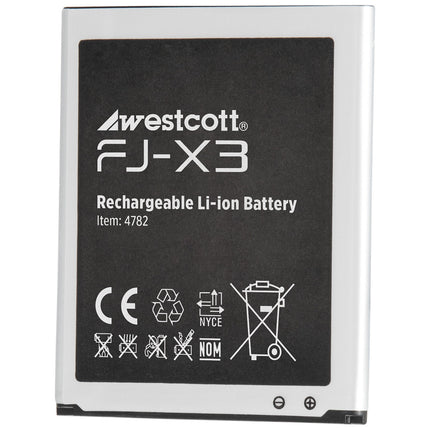 Westcott Batería Recargable para Disparadores Flash FJ-X3m FJ-X3s 1500mAh DC 3.8V