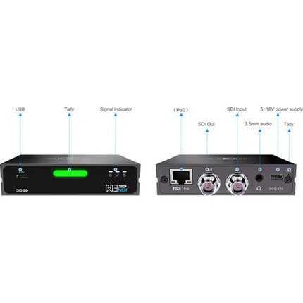 Kiloview N3-S Convertidor Bidireccional 3G-SDI a NDI 1080p60 PoE