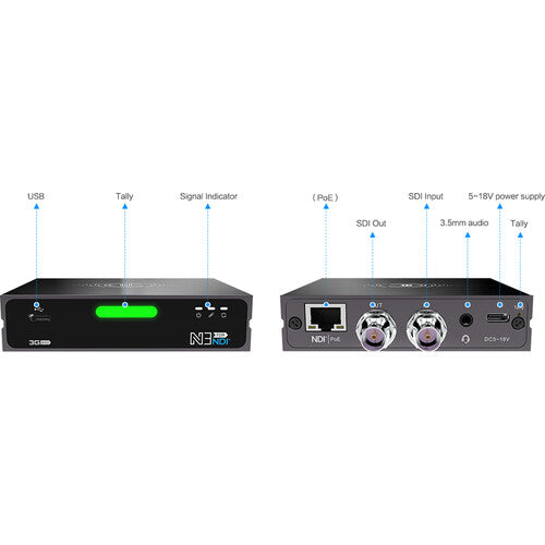 Kiloview N3-S Convertidor Bidireccional 3G-SDI a NDI 1080p60 PoE