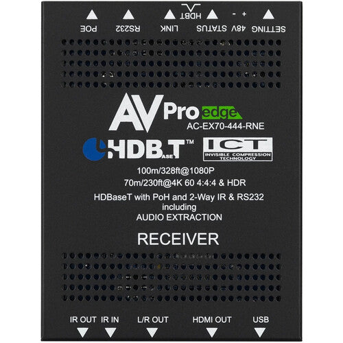 AVPro Edge 4K 4:4:4 HDMI 2.0 receptor HDBaseT con fuente 230'