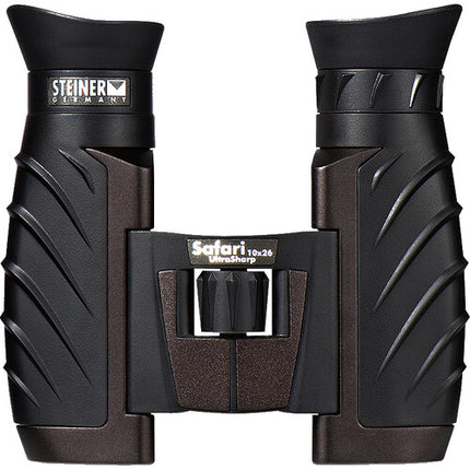 Steiner 10 x 26 Safari Ultrasharp Prismáticos Compactos 10.5 oz Estuche Completo