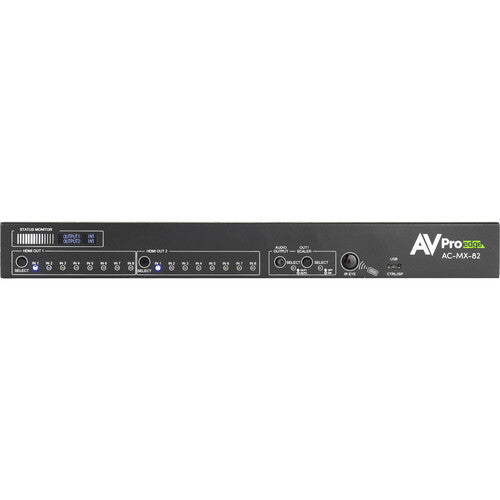 AVPro Edge AC-MX-82 Matriz HDMI 8x2 4K HDR 18Gbps Control IR Rackmount