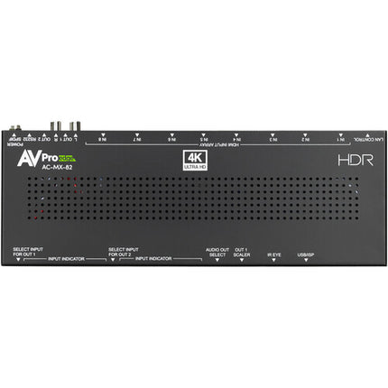 AVPro Edge AC-MX-82 Matriz HDMI 8x2 4K HDR 18Gbps Control IR Rackmount