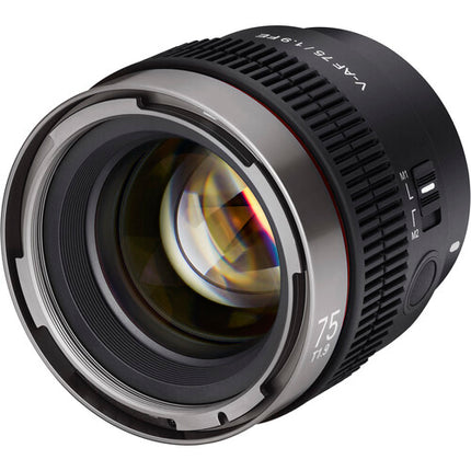 Rokinon Cine AF 75mm T1.9 FE Lente de Cine Autofocus 8K 58mm Filtro