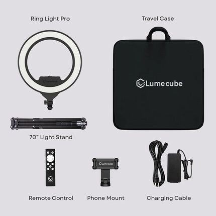 Lume Cube Ring Light Pro Sin Cable 18 Pulgadas Batería Recargable