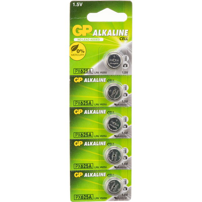 GP PX625A Pilas Alcalinas Pack 5 Protección Antifugas 3 Años Vida