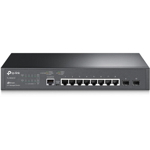 TP-Link JetStream TL-SG3210 V3 Switch de Red Gestionado 8 Puertos Gigabit 20 Gb/s con SFP Rack-Mountable