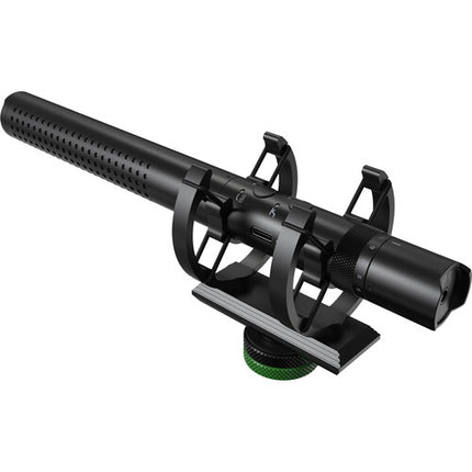 Mackie EM-98MS Micrófono Condensador Shotgun Supercardioide con Filtro Paso Alto y Salida para Auriculares