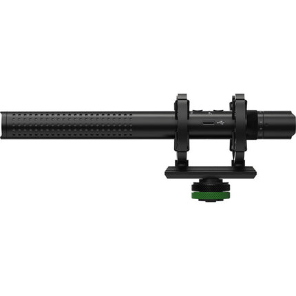 Mackie EM-98MS Micrófono Condensador Shotgun Supercardioide con Filtro Paso Alto y Salida para Auriculares