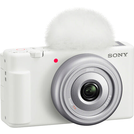 Sony ZV-1F Cámara Vlogging con Micrófono Shotgun y Grip Inalámbrico Blanco
