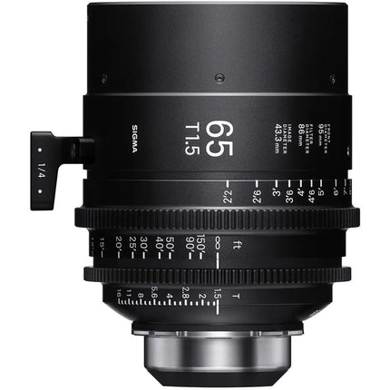 Sigma 65mm T1.5 Lente Cine PL Montura Full Frame Dia 95mm
