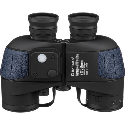 Barska 7x50 WP Prismáticos Flotantes para Mar 7.5° Vista Negra Azul