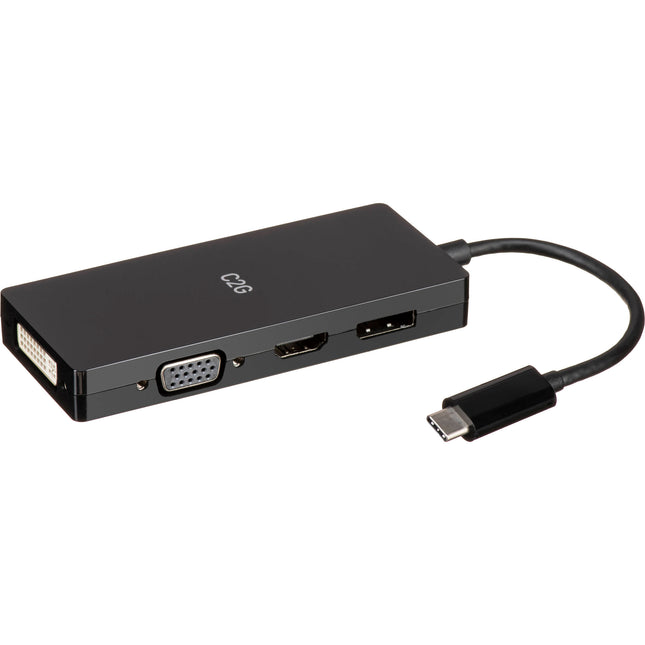 C2G USB-C Adaptador de video 4 en 1 HDMI DisplayPort DVI VGA 4K
