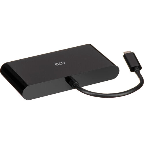 C2G Adaptador Multiport USB Type-C a HDMI 4K30Hz VGA USB 3.2 y RJ45 Negro