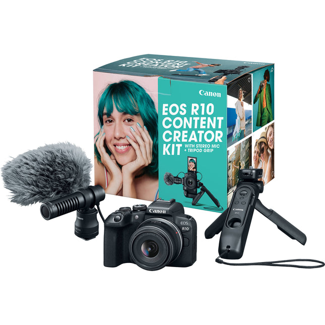 Canon EOS R10 Cámara sin Espejo 24.2MP 4K30 Kit Creador Contenido