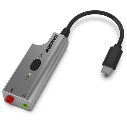 Micrófono diadema Samson DEU1 con adaptador USB y cable USB-C integrado