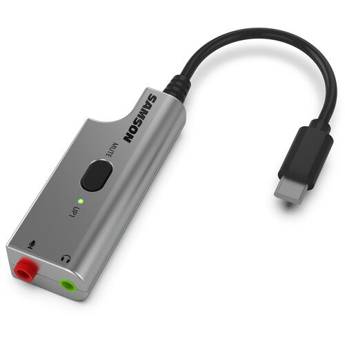Micrófono diadema Samson DEU1 con adaptador USB y cable USB-C integrado