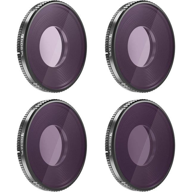 Freewell Bright Day Filtros ND PL para DJI Osmo Action 3 Kit 4 piezas