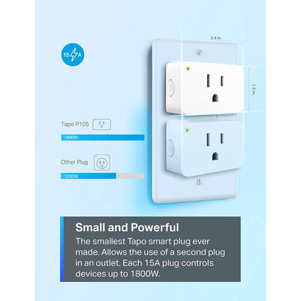 TP-Link Tapo P105 Mini Enchufe Inteligente Wi-Fi 4-Pack Control Remoto Programable