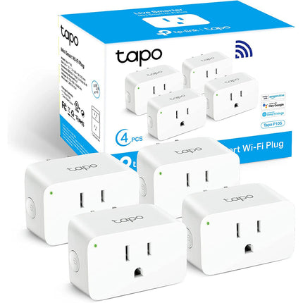 TP-Link Tapo P105 Mini Enchufe Inteligente Wi-Fi 4-Pack Control Remoto Programable