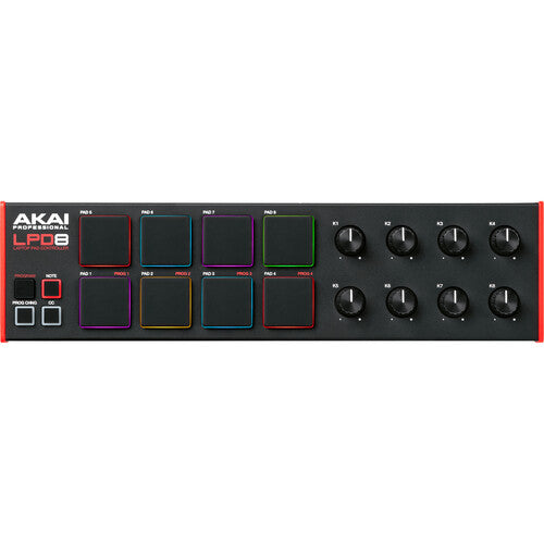Akai Professional LPD8 MK2 Controlador de Pads para Laptop 8 Pads RGB 8 Knobs