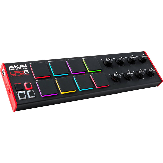 Akai Professional LPD8 MK2 Controlador de Pads para Laptop 8 Pads RGB 8 Knobs