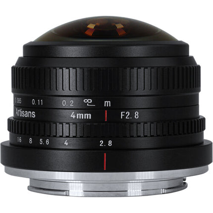 7Artisans 4mm f2.8 Lente Ojo de Pez Circular para Micro Cuatro Tercios 225° Ángulo Visión