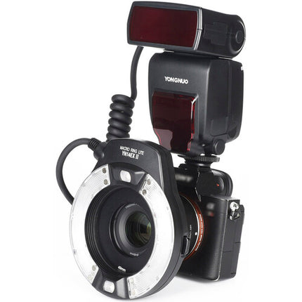 Yongnuo YN-14EX II TTL Kit de Flash Macro para Sony con Adaptadores 52 58 67 72mm y Filtros CT