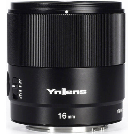 Yongnuo YN16mm f1.8S DA DSM Lente angular rápida APS-C Sony E con parasol y tapas