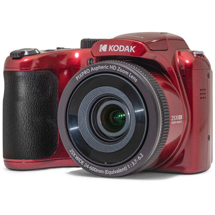 Kodak PIXPRO AZ255 Cámara Digital 16MP Zoom 25x Monitor 3.0" Roja