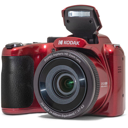 Kodak PIXPRO AZ255 Cámara Digital 16MP Zoom 25x Monitor 3.0" Roja