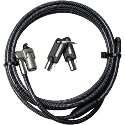 CTA Digital Steel Security K-Slot Candado de Cable Acero Galvanizado 2 Llaves 6.7 Pies