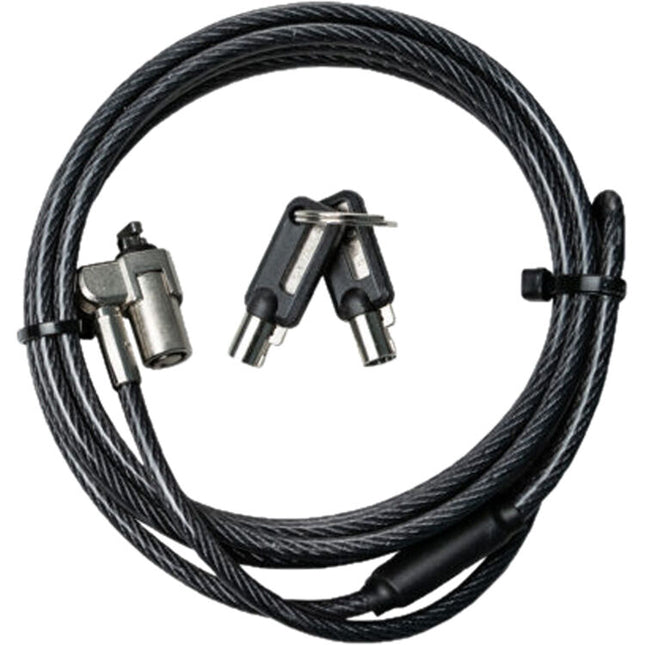 CTA Digital Steel Security K-Slot Candado de Cable Acero Galvanizado 2 Llaves 6.7 Pies