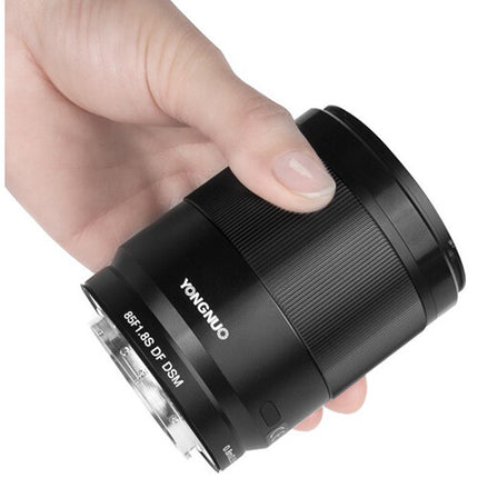 Yongnuo YN85mm f/1.8S Objetivo Teleobjetivo 85mm Fijo Full Frame para Sony E montaje con Anillo de Bayoneta Impermeable