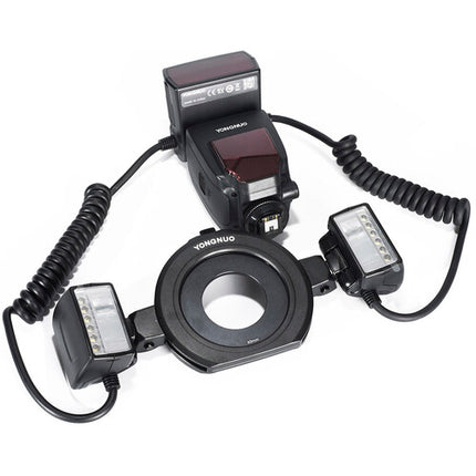 Yongnuo YN-24EX Flash Macro TTL para Sony Cabezal Dual 79 GN 3s Recarga