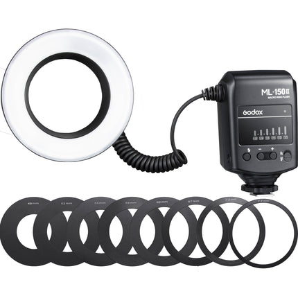 Godox ML-150 II Flash Anular Macro para Cámara DSLR con 8 Adaptadores