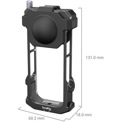 SmallRig Frame para Insta360 X3 con Capuchón de Lente de Silicona y Montura Doble