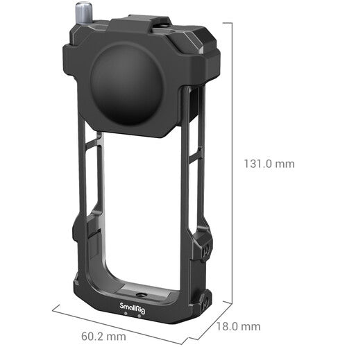 SmallRig Frame para Insta360 X3 con Capuchón de Lente de Silicona y Montura Doble