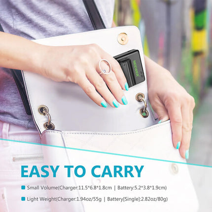 Neewer EN-EL15 Kit de Baterías Doble con Cargador USB y Cable Micro-USB