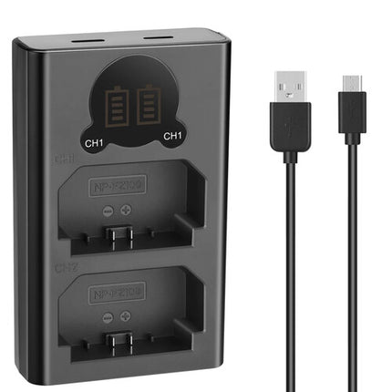 Neewer Cargador Dual USB para Baterías NP-FZ100 con Pantalla LCD y Carga Simultánea