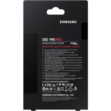 Samsung 1TB 990 PRO SSD PCIe 4.0 x4 M.2 2280 7450 MB/s Lectura