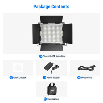 Neewer Professional Luz LED Dimmable Bi-Color 3200-5600K CRI 95 9x8 pulg