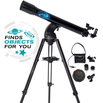 Celestron Astro Fi 90mm f/10 Telescopio Refractor 910mm Longitud Focal Montura Motorizada Alt-Az