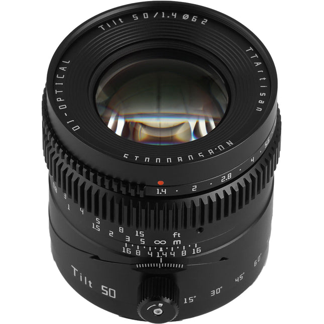 TTArtisan Tilt 50mm f1.4 Lente Prime de Longitud Normal Full Frame con Control de Enfoque manual y mecanismo tilt