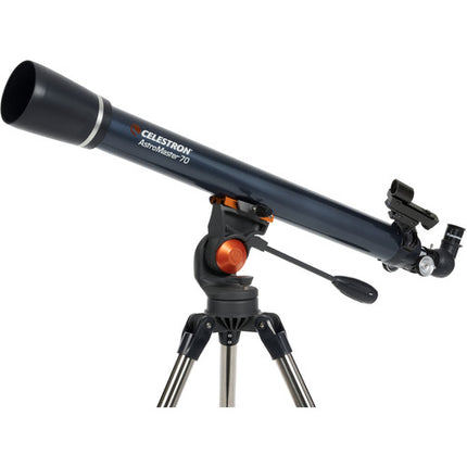 Celestron AstroMaster 70AZ telescopio refractor 70mm 900mm trípode acero filtro solar seguro