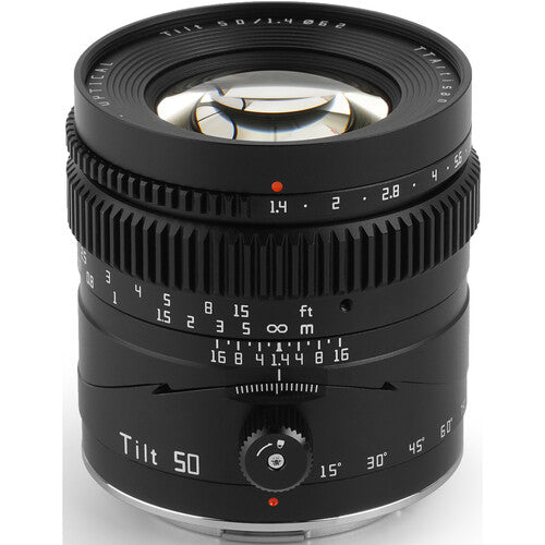 TTArtisan Tilt 50mm f1.4 Lente Prime de Longitud Normal Full Frame con Control de Enfoque manual y mecanismo tilt