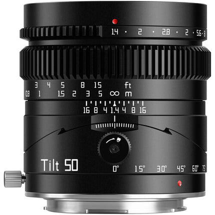 TTArtisan Tilt 50mm f1.4 Lente Prime de Longitud Normal Full Frame con Control de Enfoque manual y mecanismo tilt