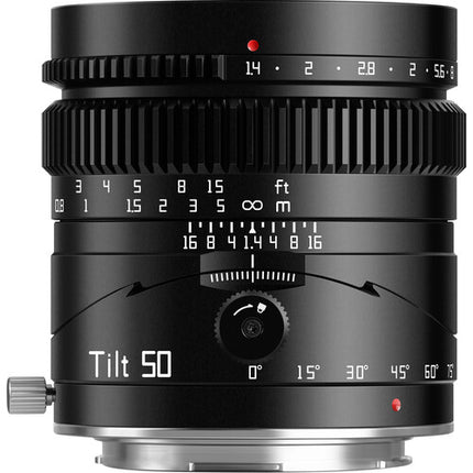 TTArtisan Tilt 50mm f1.4 Lente Prime de Longitud Normal Full Frame con Control de Enfoque manual y mecanismo tilt
