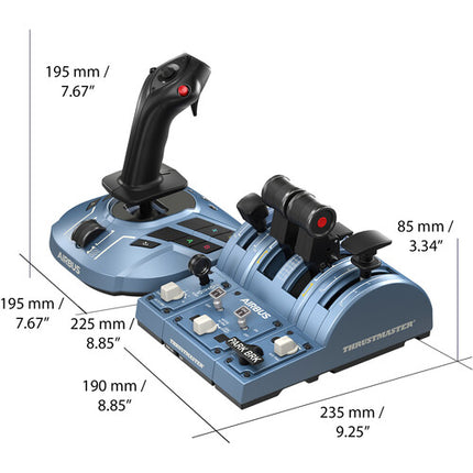Thrustmaster TCA Captain Pack X Airbus Edition Sidestick y Cuadrante para Xbox Series X|S y PC con 21 botones y diseño modular
