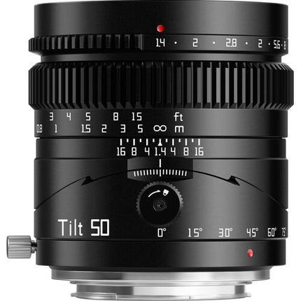 TTArtisan Tilt 50mm f/1.4 Objetivo Full Frame Control de Enfoque Manual